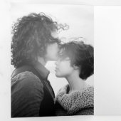 Moderne Typografie-Foto-Hochzeit Dreifach Gefaltete Einladung (Innen Erste Seite)