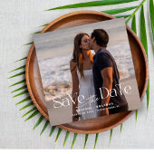 Moderne Typografie-Foto Hochzeit Magneteinladung