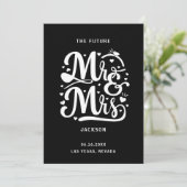 Moderne Typografie-Foto Hochzeit Save The Date (Stehend Vorderseite)