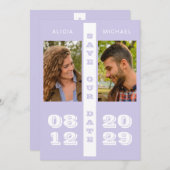 Moderne Typografie Foto Hochzeit Save The Date (Vorne/Hinten)