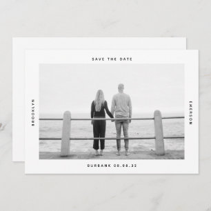 Moderne Typografie-Foto Hochzeit Save The Date