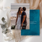 Moderne Typografie-Foto Hochzeit Save The Date