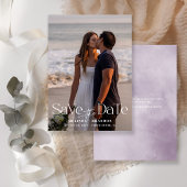 Moderne Typografie-Foto Hochzeit Save The Date