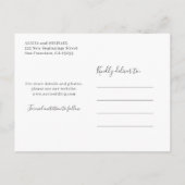 Moderne Typografie Foto Hochzeit speichern das Dat Ankündigungspostkarte (Rückseite)