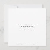 Moderne Typografie Foto Hochzeit speichern das Dat Save The Date (Rückseite)