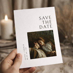 Moderne Typografie Foto Hochzeit Terminankündigung Save The Date