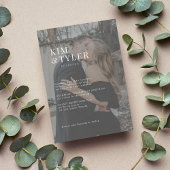 Moderne Typografie-Foto-Overlay-Hochzeit Einladung