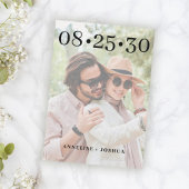 Moderne Typografie-Foto-Overlay-Hochzeit Save The Date
