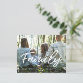 Moderne Typografie Foto Postkarte (Stehend Vorderseite)