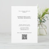 Moderne Typografie Foto QR Code Hochzeit Einladung (Stehend Vorderseite)