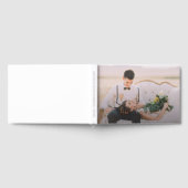 Moderne Typografie Foto Rose Gold Foil Hochzeit Gästebuch (Voll)