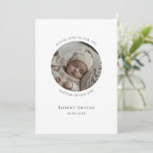 Moderne Typografie Foto Taufe Einladung (Stehend Vorderseite)