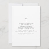 Moderne Typografie Foto Taufe Einladung (Rückseite)