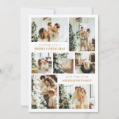 Moderne Typografie Foto Weihnachten Gold (Vorderseite)