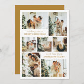 Moderne Typografie Foto Weihnachten Gold (Vorne/Hinten)