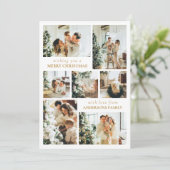 Moderne Typografie Foto Weihnachten Gold (Stehend Vorderseite)