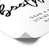 Moderne Typografie Fotobox-Hochzeitsschild Poster (Ecke)