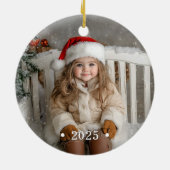 Moderne Typografie - Freude am Foto der Welt Keramik Ornament (Hinten)