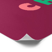 Moderne Typografie Freude Liebe Frieden Hoffnung W Poster (Ecke)