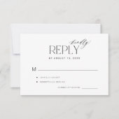 Moderne Typografie freundlich antworten Hochzeit RSVP Karte (Vorderseite)