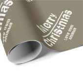 Moderne Typografie frohe Weihnachten Geschenkpapier (Rolleneckpunkt)