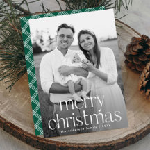 Moderne Typografie Frohe Weihnachten Grüne Foto