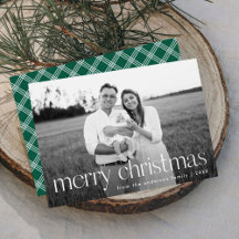 Moderne Typografie Frohe Weihnachten Grüne Foto