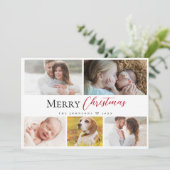 Moderne Typografie Frohe Weihnachten Mehrere Fotos (Stehend Vorderseite)
