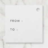 Moderne Typografie Frohe Weihnachten reale Goldfol Geschenkanhänger (Rückseite)