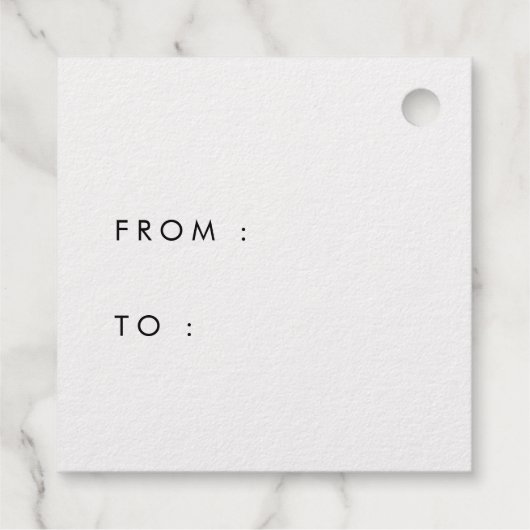 Moderne Typografie Frohe Weihnachten reale Goldfol Geschenkanhänger (Rückseite)