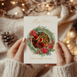 Moderne Typografie Frohe Weihnachtsfeier Foto Folien Feiertagskarte