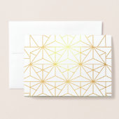 Moderne Typografie Frohe Weihnachtsgold Foto Folienkarte (Rückseite mit Umschlag)