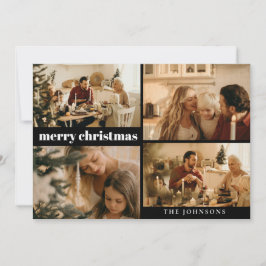 Moderne Typografie Frohe Weihnachtskarte Feiertagskarte