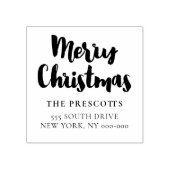 Moderne Typografie Frohe Weihnachtsrede Gummistempel (Prägung)