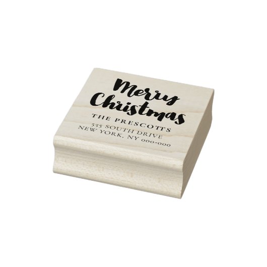 Moderne Typografie Frohe Weihnachtsrede Gummistempel (Stempel)