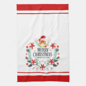 Moderne Typografie Frohe Weihnachtsschüssel Küchentuch (Vertikal)