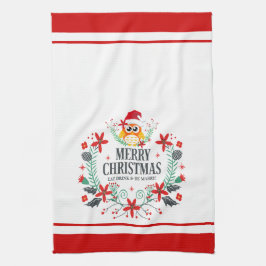 Moderne Typografie Frohe Weihnachtsschüssel Küchentuch