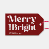 Moderne Typografie - fröhliche und helle Geschenke Geschenkanhänger (Vorderseite (Horizontal))