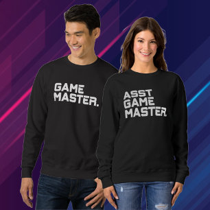 Moderne Typografie Game Master Herren-Matching Sweatshirt