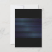Moderne Typografie geometrisch blau metallisch Save The Date (Rückseite)