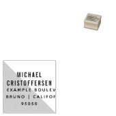 Moderne Typografie Geometrische Rücksendeadresse Gummistempel (Stempel)