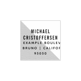 Moderne Typografie Geometrische Rücksendeadresse Gummistempel