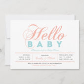 Moderne Typografie Girl Baby Dusche, Sprinkle Einladung (Vorderseite)