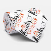 Moderne Typografie glücklich Erntedankmuster Krawatte (Gerollt)