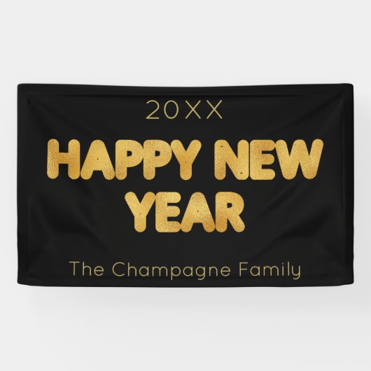 Moderne Typografie glücklich Neues Jahr Banner (Horizontal)