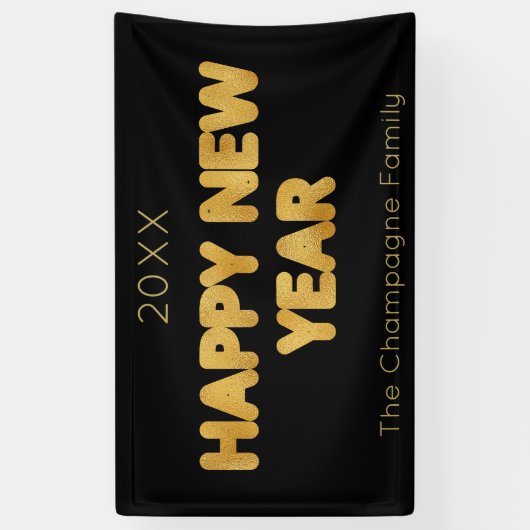 Moderne Typografie glücklich Neues Jahr Banner (Vertikal)