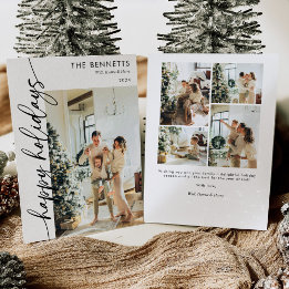 Moderne Typografie glücklich Urlaub ein Foto Feiertagskarte