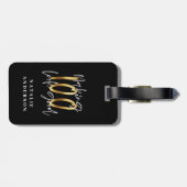 Moderne Typografie Gold 100. Geburtstag Gepäckanhänger (Rückseite horizontal)