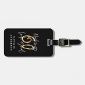 Moderne Typografie Gold 60. Geburtstag Gepäckanhänger (Vorderseite horizontal)