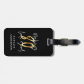 moderne Typografie Gold 80. Geburtstag Gepäckanhänger (Rückseite horizontal)